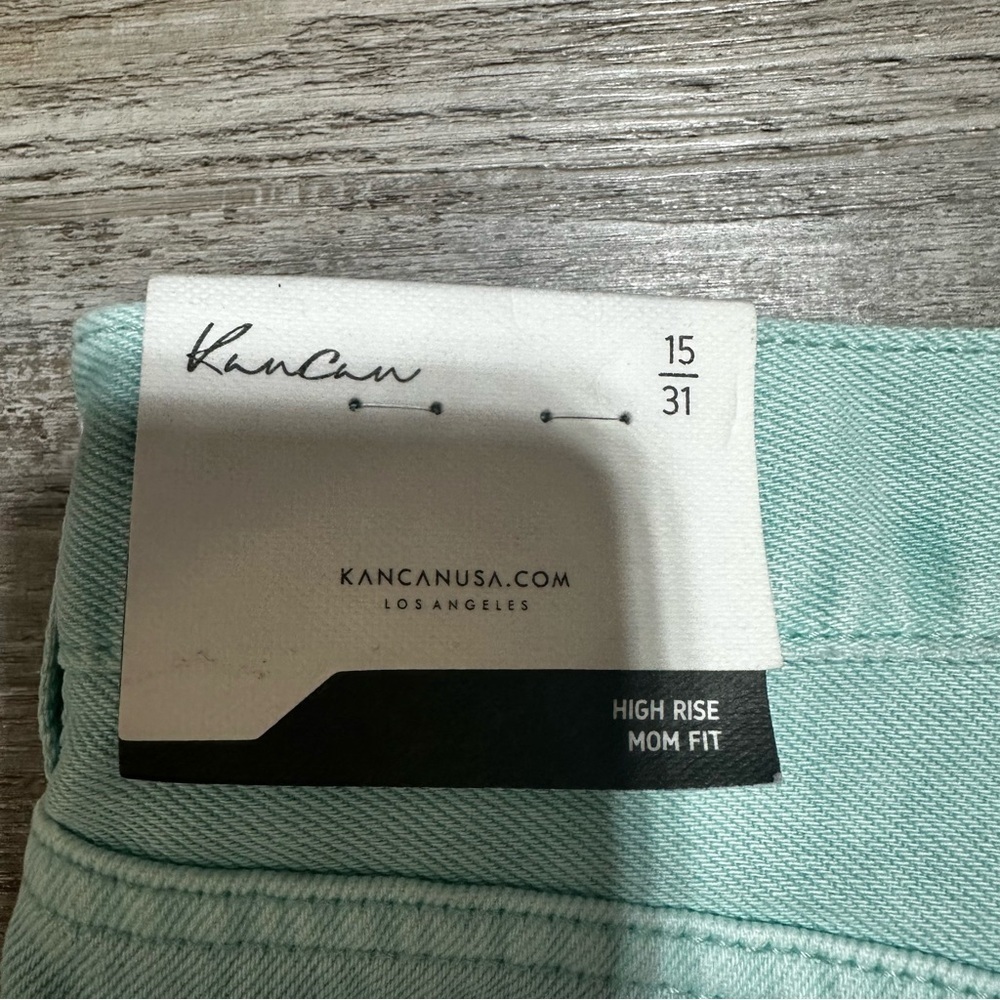 NEW KANCAN high rise mom jeans in seafoam - Picture 11 of 11